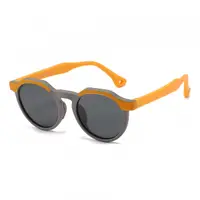 Ochelari De Soare Copii Techsuit 601, Polarizati, Protectie UV, Portocalii Gri