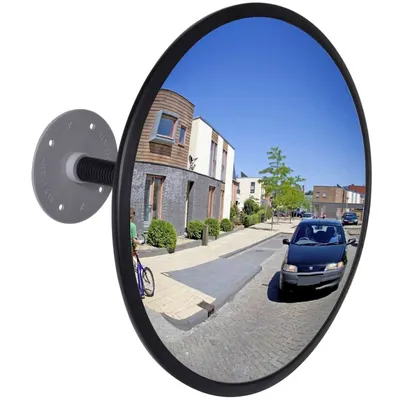Oglindă rutieră acrilică convexă de interior 30 cm negru