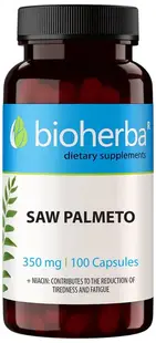 Saw Palmeto, 350 mg, 100 capsule, Bioherba