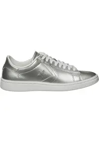 Pantofi sport cu aspect metalizat din piele ecologica -