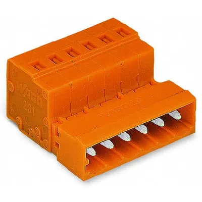 1-conductor male connector; 2.5 mm²; Pin spacing 5.08 mm; 4-pole; 2,50 mm²; orange