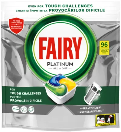 Tablete pentru mașina de spălat vase Fairy - Platinum, Lemon, 96 buc.