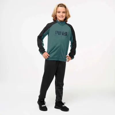 Trening din poliester Puma Educație fizică, Verde și Negru Băieți