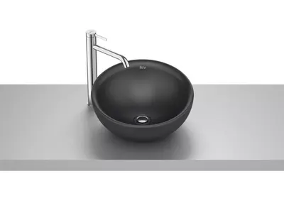 Lavoar tip bol Roca A32787K080, 380 x 380 mm, montare pe blat, Antracit