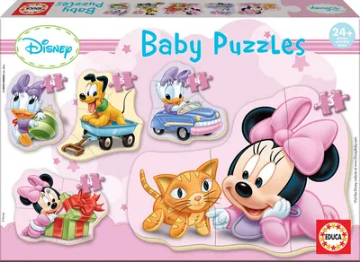 Set de 4 puzzle-uri (3, 4, 5 piese) progresive Disney