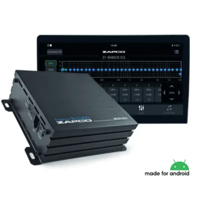 Amplificator auto Zapco HB 46 II 4A, Pentru unitati android , 4 canale , 140 W