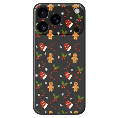 Husa Turta dulce si Manusi, Pentru iPhone 17 Pro Max, Protectie camera, Silicon, Negru Engros