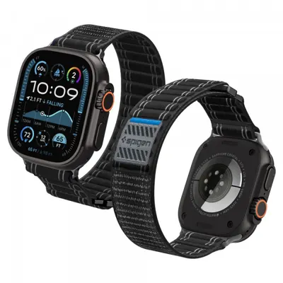 Curea Spigen WBF0 pentru Apple Watch 49mm / 46mm / 45mm / 44mm Series, Neagra AMP10141
