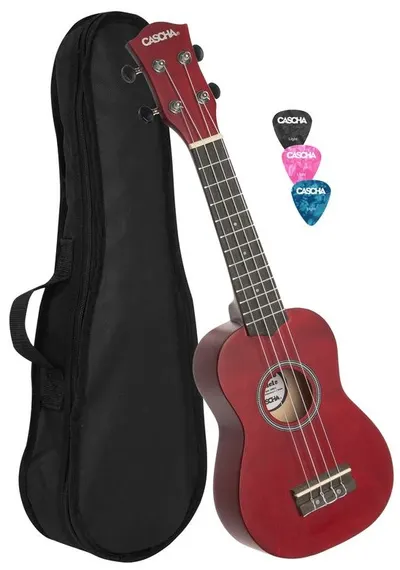 Ukulele soprano Cascha - HH 3961, roșu