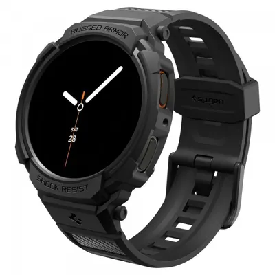 Husa Spigen Rugged Armor Pro pentru Samsung Galaxy Watch9 / Watch8 44mm, Neagra ACS10007
