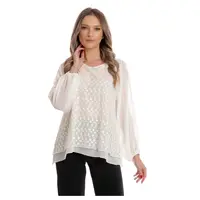 Bluza voal si dantela CI25015 ivoire, Cesy | marimea M