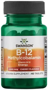 B-12 Methylcobalamin, 2500 mcg, 60 tablete, Swanson