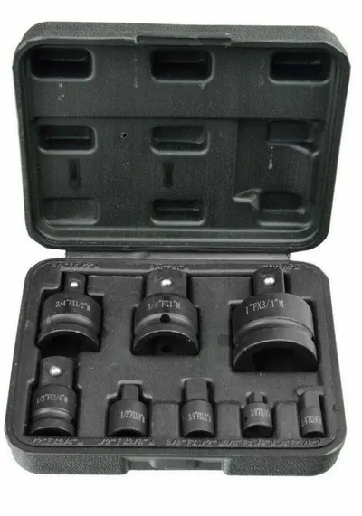 Set adaptoare impact Geko - G10090, 8 piese, 1/4'', 3/8'', 1/2'', 3/4'', 1''