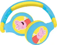 Căști pentru copii Lexibook - Peppa Pig HPBT010PP, wireless, albastre
