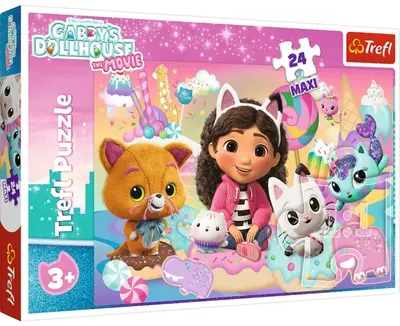 Puzzle Trefl din 24 maxi piese - Lumea pisicilor lui Gabi