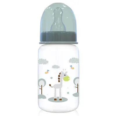 Biberon simplu polipropilena cu tetina silicon Lorelli Baby Care 125 ml 0+ Mint Green
