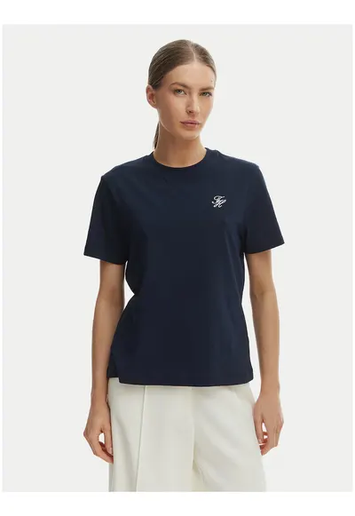 Tricou regular fit din bumbac - Bleumarin