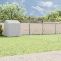 vidaXL Padoc exterior cu acoperiș argintiu 10x10x2,5 m oțel galvanizat