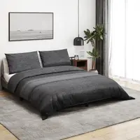 Gossi set cu husa de pilota, gri inchis, 260x220 cm, bumbac