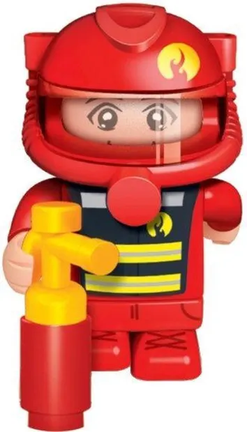Jucărie BanBao - Mini figurină Pompier, 10 cm
