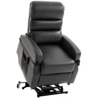 HOMCOM Fotoliu TV cu funcție de ridicare Fotoliu relax electric cu telecomandă, suport pentru picioare, funcție de reclinare, gri închis | Aosom Romania