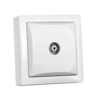 Aparataj PT IP20 priza TV terminala - alb Super Slim