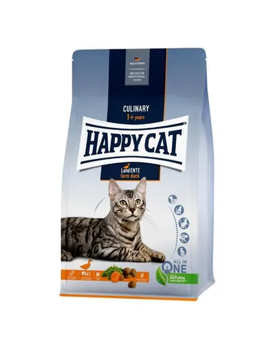 HAPPY CAT Culinary Farm Duck hrană uscată fără cereale pentru pisici cu rață 4 kg