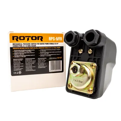Presostat mecanic pentru pompă de apă ROTOR RPS-9/FB , filet interior: G1/4', 0.7–5 bar