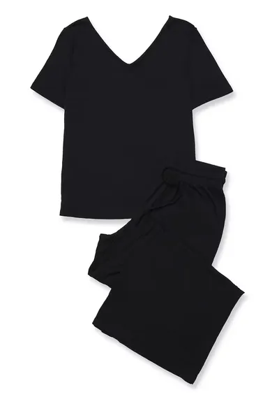 Pijamale viscoza negru