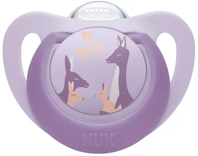 Suzetă din silicon NUK First Choice - 6-18 luni, cangur