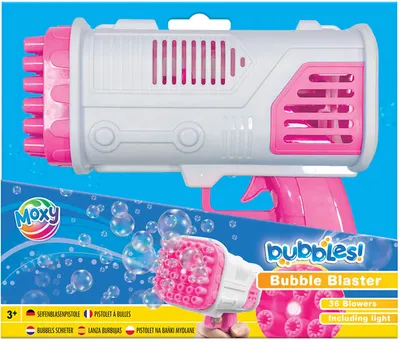 Blaster cu bule Moxy - Cu lumină, roz