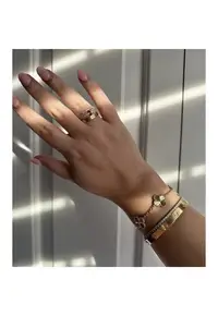 Set bijuterii femei bratara aur - design Luxury Gold & Love