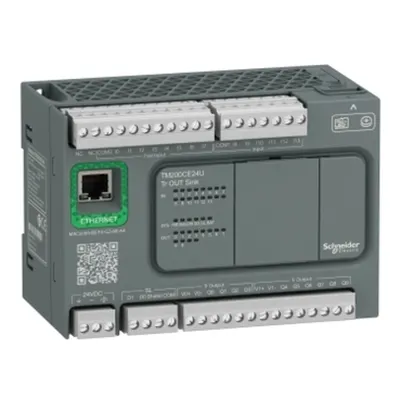 Modicon M200 24I/O, C.C.24V, 14 intrari, 10 iesiri Tr. NPN, 1 et