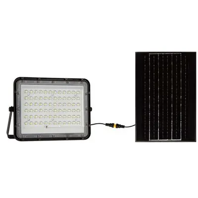 Reflector cu incarcare solara 15W 1200LM 6400K - negru V-TAC SKU-7825
