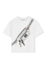 Tricou de bumbac cu imprimeu grafic - Negru/Alb murdar