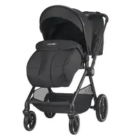 Carucior pentru copii Coccolle Lissia Anthracite modular 4 in 1, cu scoica auto iSize Coccolle Rilax Greystone si baza isofix iSize Coccolle Rilax