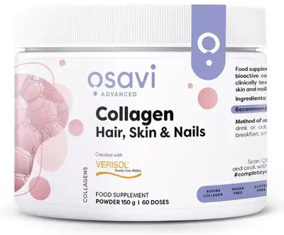 Collagen Peptides Hair, Skin & Nails, fără gust, 150 g, Osavi