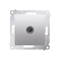 Priza TV, de capat pentru instalatii individuale, silver mat metalic