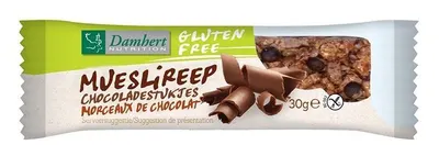 Baton musli cu ciocolată, fără gluten, 30 g, Damhert