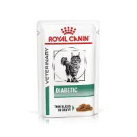ROYAL CANIN VD Diabetic, dietă veterinară, plic hrană umedă pisici, diabet, (în sos), bax, 85g x 12buc