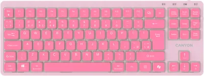 Tastatură mecanică Canyon – OnType 10, TKL, roz