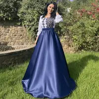 Rochie cu motive florale eleganta lunga Lavinia 2