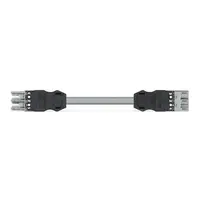 pre-assembled interconnecting cable; Eca; Socket/plug; 3-pole; Cod. B; 4m; 1,50 mm²; gray
