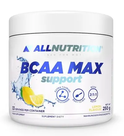 BCAA Max Support, lămâie, 250 g, AllNutrition