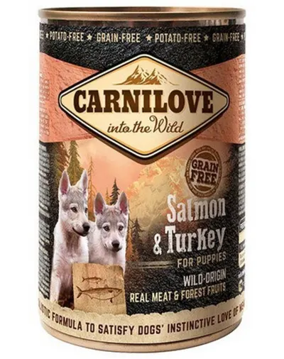 CARNILOVE Wild Meat Salmon&Turkey Puppy somon și curcan 400 gr