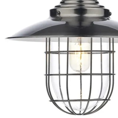 Lampa suspendata Terrace 1 Light Pendant Antique Chrome