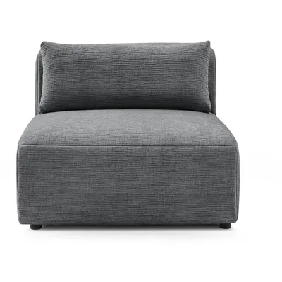 Modul pentru canapea modulară gri cu tapițerie din chenille Jeanne – Bobochic Paris