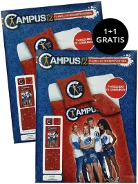PROMO Campus 12 Set Lenjerii de pat din Flanel 140*200cm/65*65cm 1+1 GRATIS