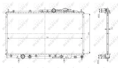 Radiator apa racire motor (transmisie automata) MITSUBISHI GALANT VI 2.4 intre 1999-2004