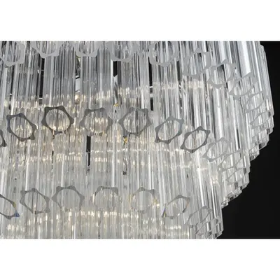 Lampa suspendata Tuvalu 4 Tier 9 Light Chandelier Crystal & Polished Chrome